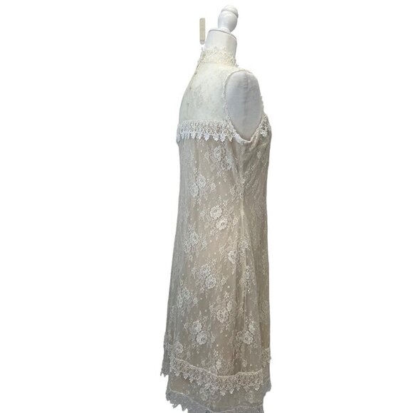 Jessica McClintock Vintage Lace Victorian Dress Evening Formal Size SMALL Ladies - Picture 4 of 10